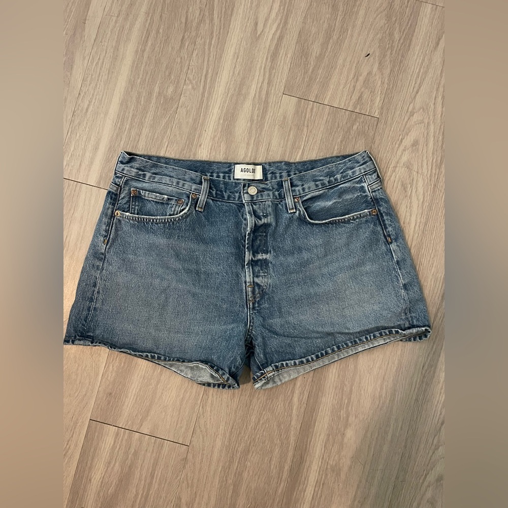 Agolde Women's Blue Denim Jean Shorts